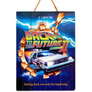 Back to the Future II - Woodart 3D - Flying Delorean 12"x16" Hanging Sign